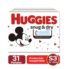 Pañales Huggies Snug&Dry Size 3; 31uds